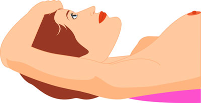 Die Tastuntersuchung selbst im liegen durchführen